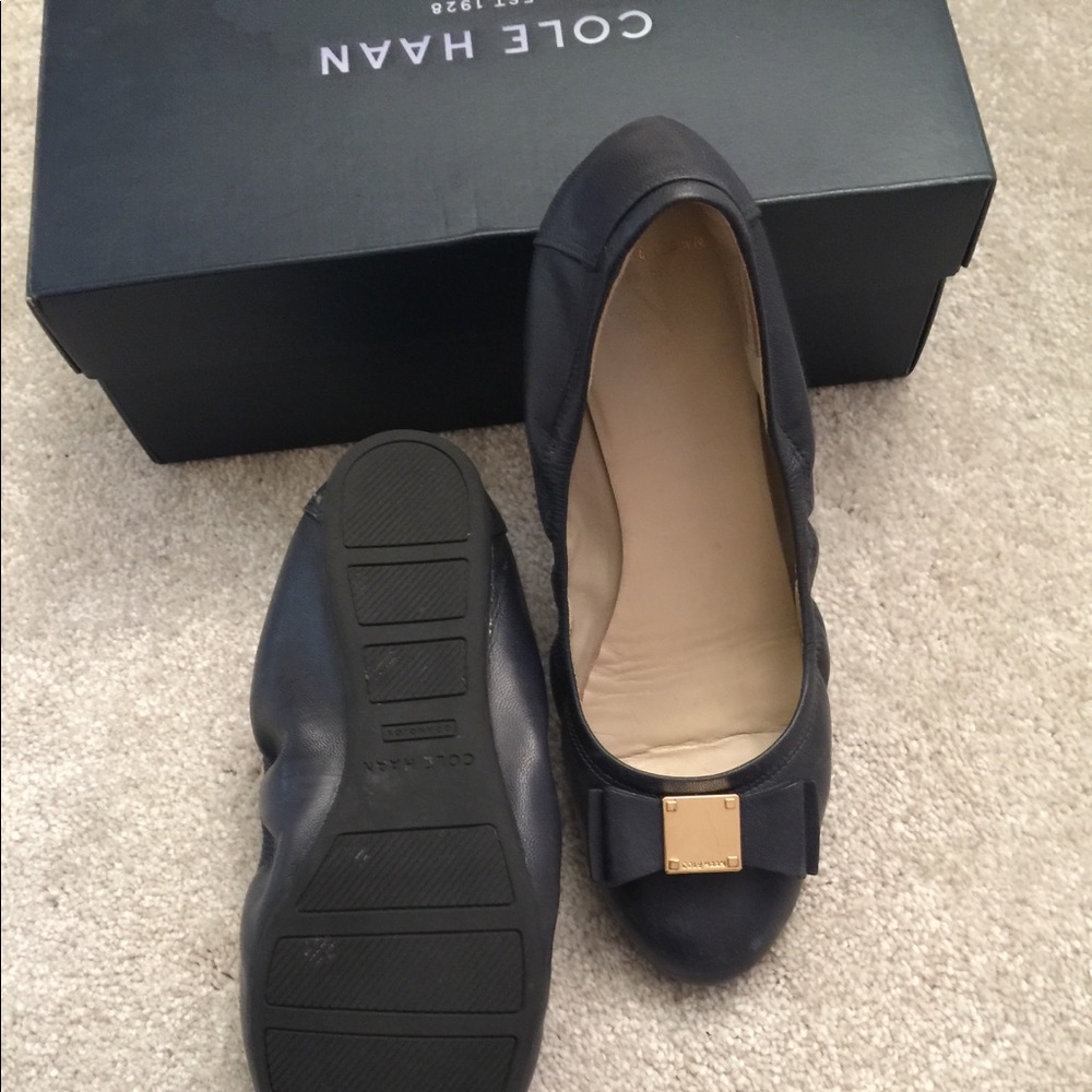 Navy Cole Haan Flats